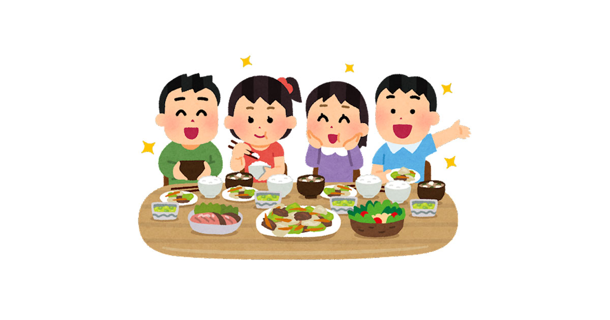 ご飯を食べる子供たち